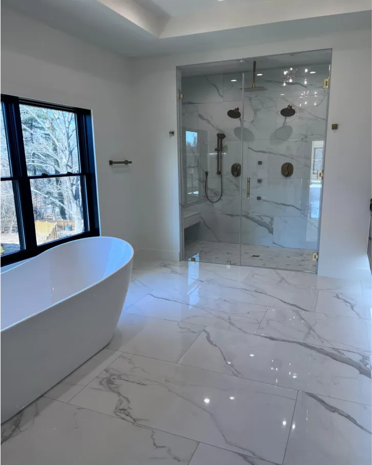 The bathroom clean after L&V Cleaning cleaned it